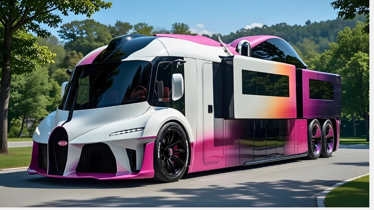 Bugatti Hyper-RV 2026: Interior Artesanal, Espacios Lounge y Muros Digitales de Control"